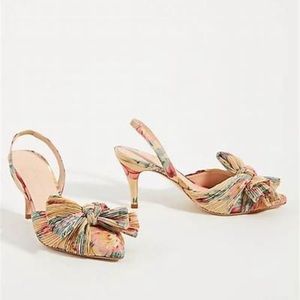 loeffler randall sylvana slingback heels, floral pattern, size 9